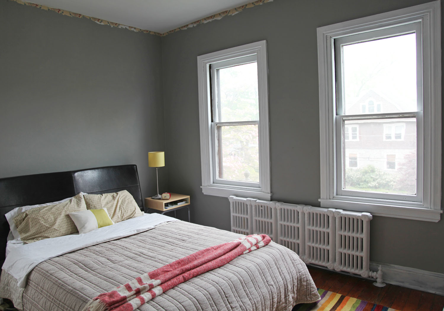 Master Bedroom: New Gray Wall Color & White Trim | Stately Kitsch